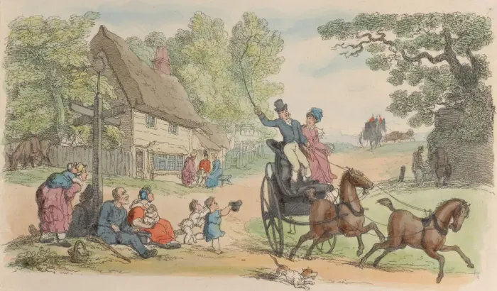 Framed Print : Plate 13, from World in Miniature, 1816. 1816. Creator: Thomas Rowlandson Framed Print : Plate 13, from World in Miniature, 1816. 1816. Creator: Thomas Rowlandson