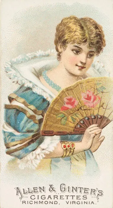 Framed Print : Plate 14, from the Fans of the Period series (N7) for Allen & Framed Print : Plate 14, from the Fans of the Period series (N7) for Allen &
