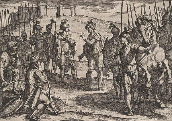 Plate 15: Civilis Treating with a Roman Commander, from The War of the Romans Against the