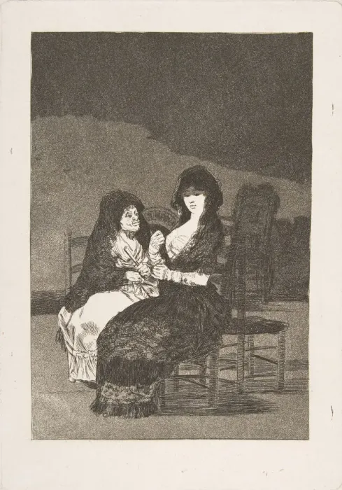 Framed Print : Plate 15 from Los Caprichos : Pretty Advice (Bellos consejos), 1799 Framed Print : Plate 15 from Los Caprichos : Pretty Advice (Bellos consejos), 1799