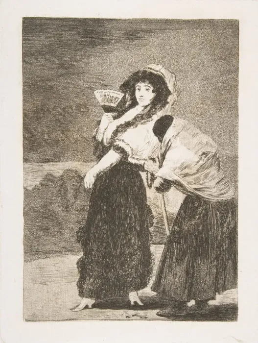Framed Print : Plate 16 from Los Caprichos : For heavens sake: and it was her mother (Dios la Perdone Framed Print : Plate 16 from Los Caprichos : For heavens sake: and it was her mother (Dios la Perdone