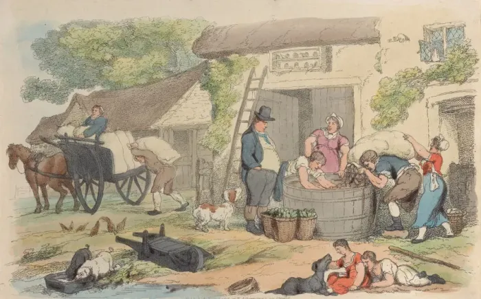Framed Print : Plate 16, from World in Miniature, 1816. 1816. Creator: Thomas Rowlandson Framed Print : Plate 16, from World in Miniature, 1816. 1816. Creator: Thomas Rowlandson