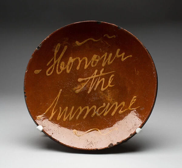 Plate, 1790  /  1850. Creator: Unknown