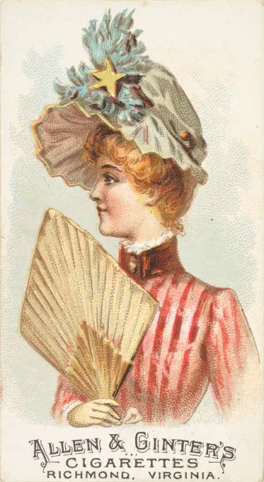 Framed Print : Plate 18, from the Fans of the Period series (N7) for Allen & Framed Print : Plate 18, from the Fans of the Period series (N7) for Allen &