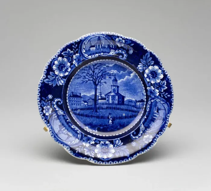 Framed Print : Plate, 1827 / 36. Creator: James and Ralph Clews Framed Print : Plate, 1827 / 36. Creator: James and Ralph Clews