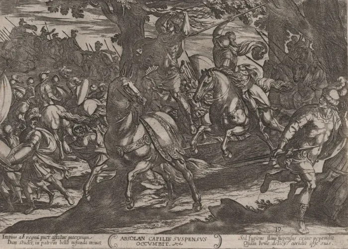 Framed Print : Plate 19: Jacob Killing Absalom, from The Battles of the Old Testament, ca. 1... ca Framed Print : Plate 19: Jacob Killing Absalom, from The Battles of the Old Testament, ca. 1... ca