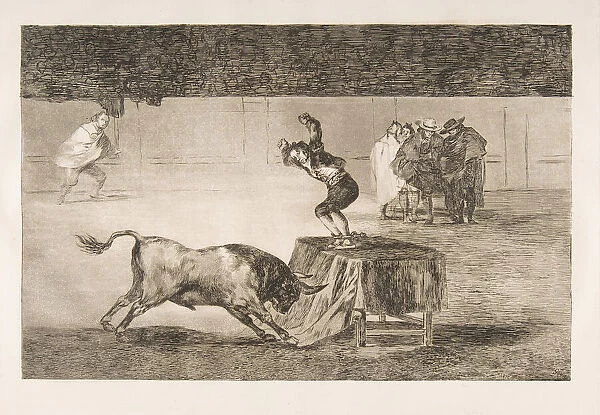 Plate 19 of the Tauromaquia : Another madness of his in the same ring. 1816