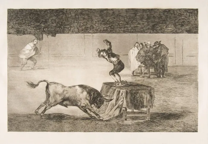 Framed Print : Plate 19 of the Tauromaquia : Another madness of his in the same ring. 1816 Framed Print : Plate 19 of the Tauromaquia : Another madness of his in the same ring. 1816