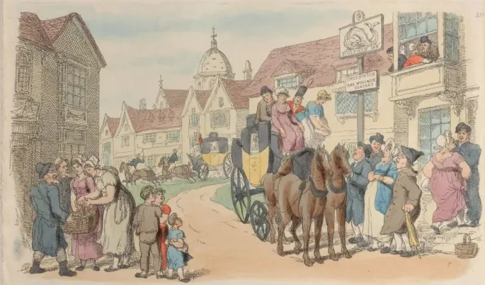 Framed Print : Plate 19, from World in Miniature, 1816. 1816. Creator: Thomas Rowlandson Framed Print : Plate 19, from World in Miniature, 1816. 1816. Creator: Thomas Rowlandson