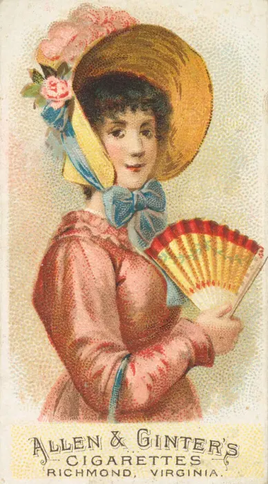 Framed Print : Plate 2, from the Fans of the Period series (N7) for Allen & Ginter Cigarettes Brands Framed Print : Plate 2, from the Fans of the Period series (N7) for Allen & Ginter Cigarettes Brands