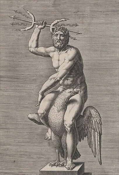 Plate 2: Jupiter; statue of the nude god seated on an eagle