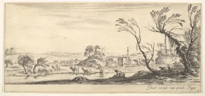 Framed Print : Plate 2: a peasant woman removing her shoes in center, another peasant woman and two c Framed Print : Plate 2: a peasant woman removing her shoes in center, another peasant woman and two c