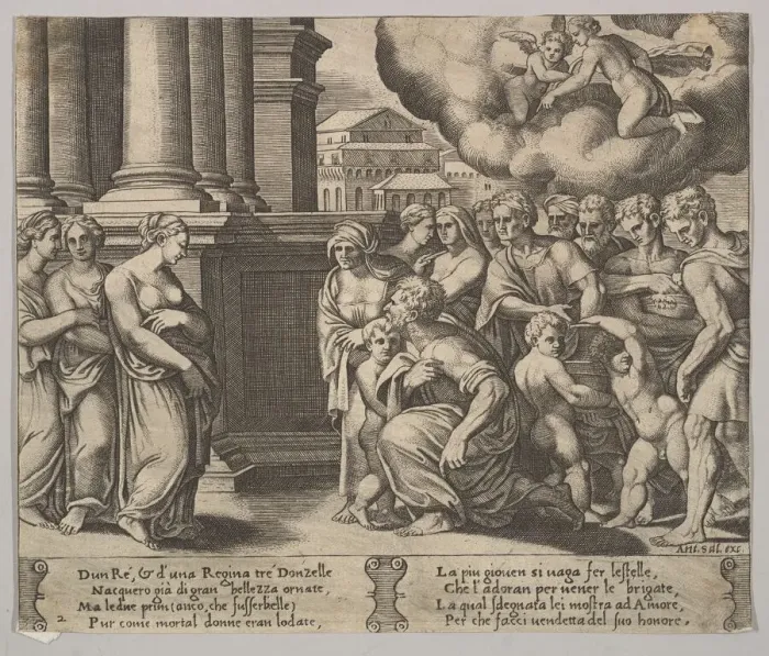Framed Print : Plate 2: the people rendering divine honors to Psyche, from The Fable of Psyche Framed Print : Plate 2: the people rendering divine honors to Psyche, from The Fable of Psyche