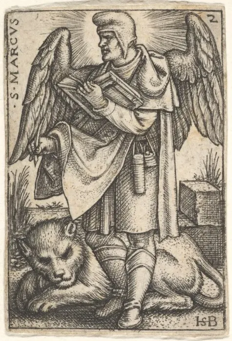 Framed Print : Plate 2: Saint Mark, his head turned in profile to the left Framed Print : Plate 2: Saint Mark, his head turned in profile to the left