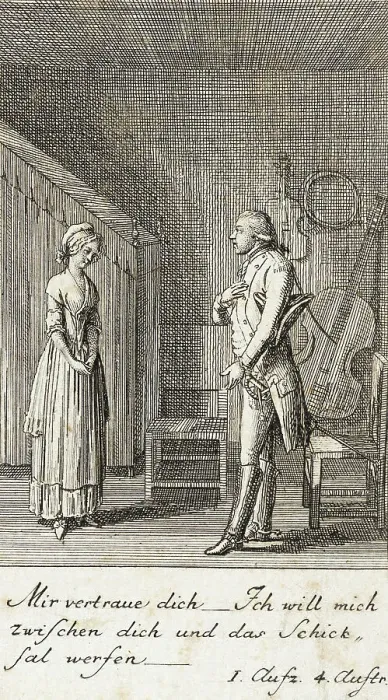 Framed Print : Plate 2 for Schiller's Intrigue and Love, 1785. Creator: Daniel Nikolaus Chodowiecki Framed Print : Plate 2 for Schiller's Intrigue and Love, 1785. Creator: Daniel Nikolaus Chodowiecki