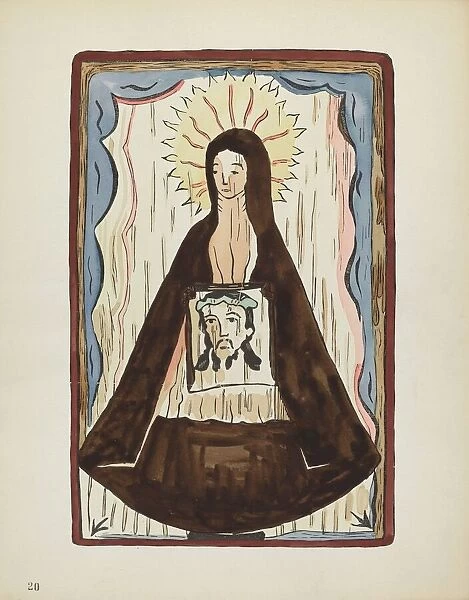 Plate 20: Saint Veronica: From Portfolio 'Spanish Colonial Designs of New Mexico', 1935  /  1942. Creator: Unknown
