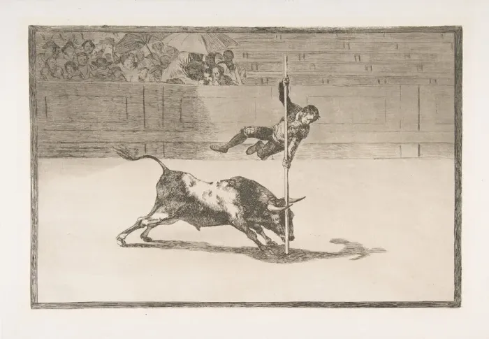 Framed Print : Plate 20 from the Tauromaquia : The agility and audacity of Juanito Apiñ Framed Print : Plate 20 from the Tauromaquia : The agility and audacity of Juanito Apiñ