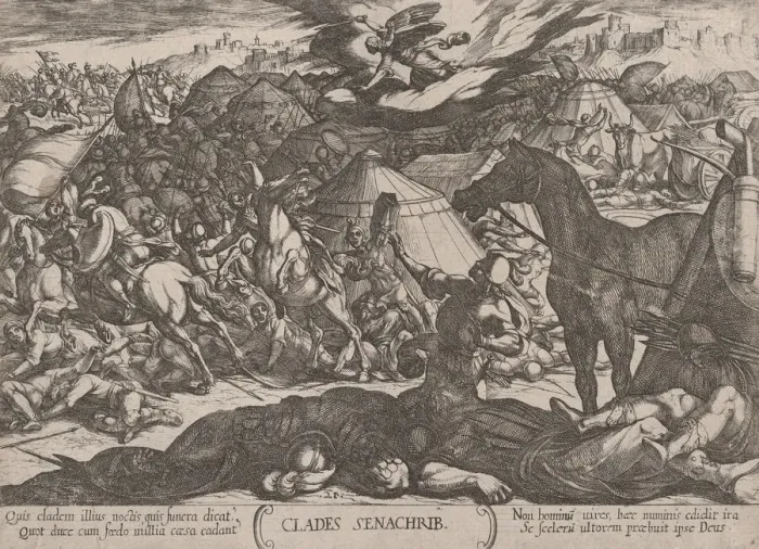 Framed Print : Plate 21: The Angel of the Lord Vanquishing the Army of Sennacherib, from Th... ca Framed Print : Plate 21: The Angel of the Lord Vanquishing the Army of Sennacherib, from Th... ca