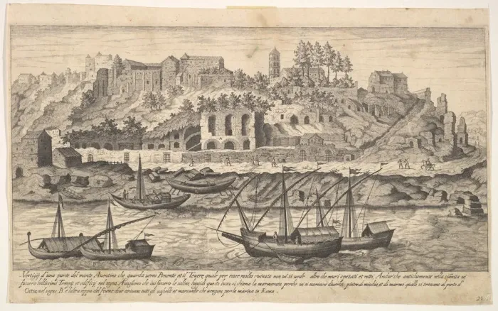 Framed Print : Plate 21: view from the west of ruins of the Aventine Hill, Rome Framed Print : Plate 21: view from the west of ruins of the Aventine Hill, Rome
