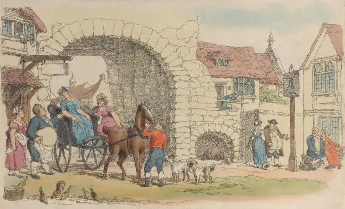 Framed Print : Plate 21, from World in Miniature, 1816. 1816. Creator: Thomas Rowlandson Framed Print : Plate 21, from World in Miniature, 1816. 1816. Creator: Thomas Rowlandson