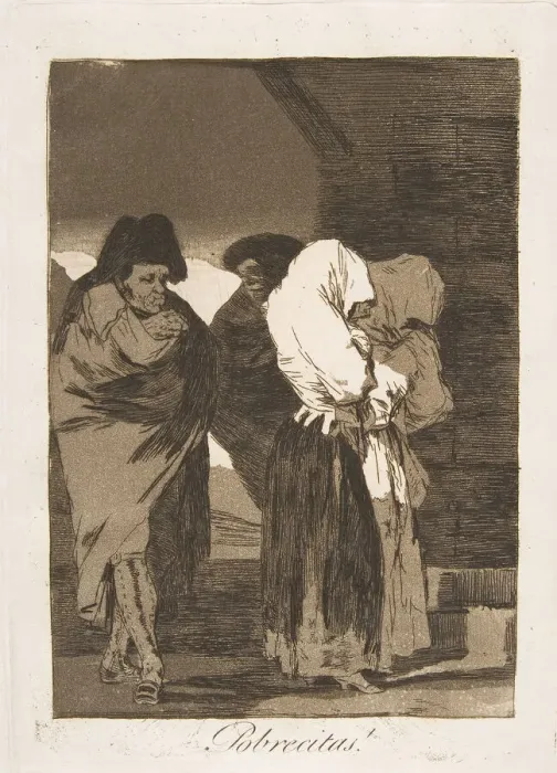Framed Print : Plate 22 from Los Caprichos : Poor little girls! (Pobrecitas!), 1799 Framed Print : Plate 22 from Los Caprichos : Poor little girls! (Pobrecitas!), 1799