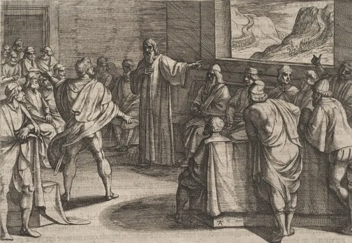 Framed Print : Plate 23: Conference on What Steps to Take Upon the Romans New Troops Approaching Across Framed Print : Plate 23: Conference on What Steps to Take Upon the Romans New Troops Approaching Across