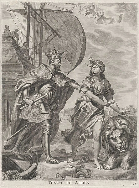 Plate 23: Emperor Charles V, campaign in Africa; from Guillielmus Becanuss Serenissimi P... 1636. Creators: Jacob Neeffs, Johannes Meursius, Willem van der Beke
