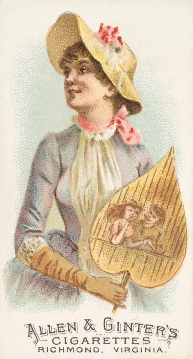 Framed Print : Plate 23, from the Fans of the Period series (N7) for Allen & Framed Print : Plate 23, from the Fans of the Period series (N7) for Allen &
