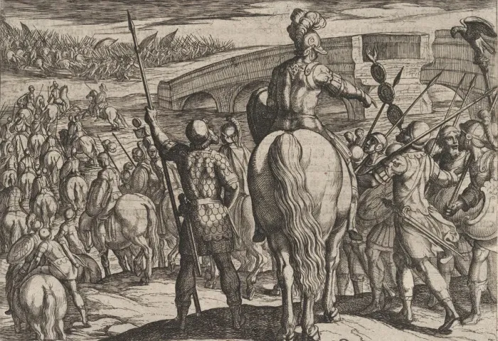 Framed Print : Plate 24: The Advance Guard of the New Roman Troops Turned Back Framed Print : Plate 24: The Advance Guard of the New Roman Troops Turned Back