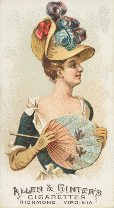Framed Print : Plate 25, from the Fans of the Period series (N7) for Allen & Framed Print : Plate 25, from the Fans of the Period series (N7) for Allen &