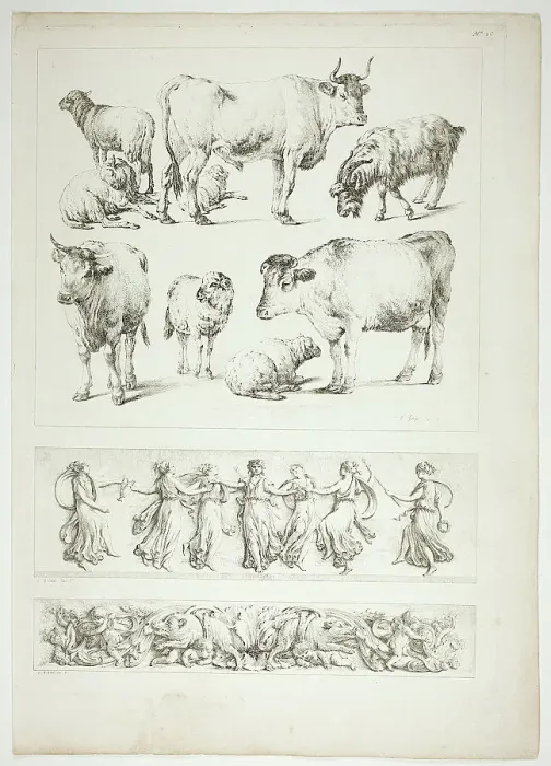 Framed Print : Plate 26 of 38 from Oeuvres de J. B. Huet, 1796–99. Creator: Jean Baptiste Marie Huet Framed Print : Plate 26 of 38 from Oeuvres de J. B. Huet, 1796–99. Creator: Jean Baptiste Marie Huet