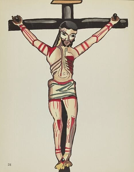 Plate 26: Christ Crucified: From Portfolio 'Spanish Colonial Designs of New Mexico', 1935  /  1942. Creator: Unknown