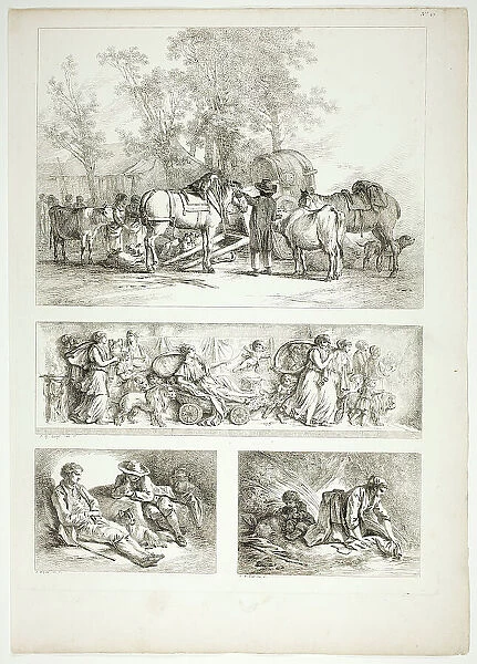 Plate 27 of 38 from Oeuvres de J. B. Huet, 1796–99. Creator: Jean Baptiste Marie Huet