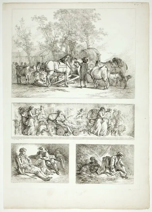 Framed Print : Plate 27 of 38 from Oeuvres de J. B. Huet, 1796–99. Creator: Jean Baptiste Marie Huet Framed Print : Plate 27 of 38 from Oeuvres de J. B. Huet, 1796–99. Creator: Jean Baptiste Marie Huet