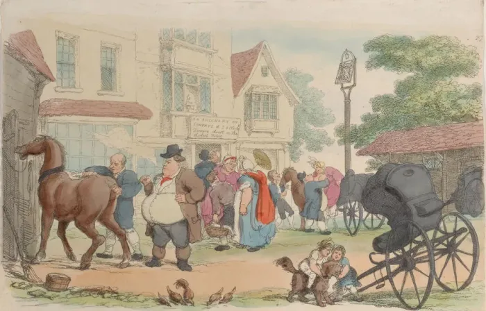 Framed Print : Plate 27, from World in Miniature, 1816. 1816. Creator: Thomas Rowlandson Framed Print : Plate 27, from World in Miniature, 1816. 1816. Creator: Thomas Rowlandson