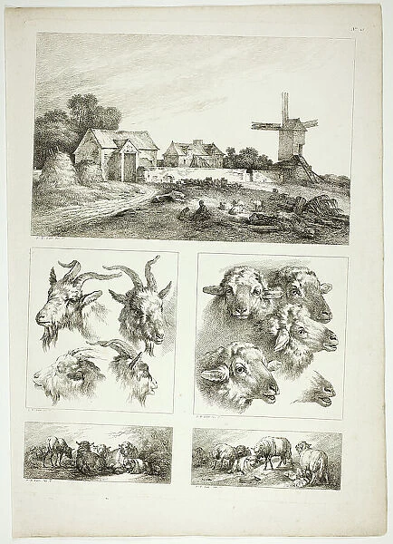 Plate 28 of 38 from Oeuvres de J. B. Huet, 1796–99. Creator: Jean Baptiste Marie Huet