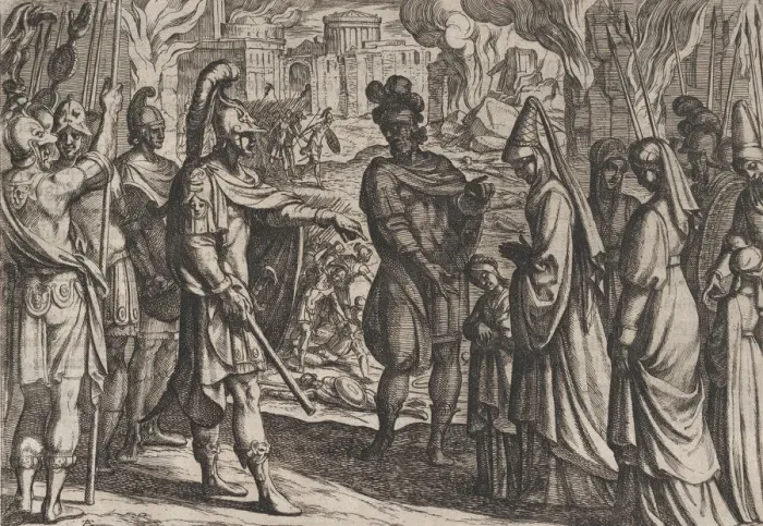 Framed Print : Plate 28: Cologne Troops Bring Civilis Wife and Sister to Cerialis Framed Print : Plate 28: Cologne Troops Bring Civilis Wife and Sister to Cerialis