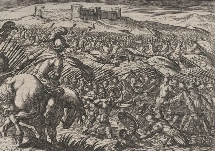 Framed Print : Plate 29: Civilis Floods the Land by Defensively Breaking the Dikes Framed Print : Plate 29: Civilis Floods the Land by Defensively Breaking the Dikes