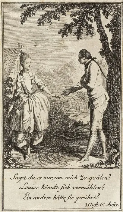 Framed Print : Plate 3 from The Deserter by Sedaine, 1775. Creator: Daniel Berger