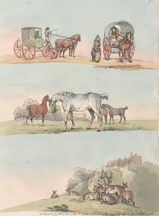 Framed Print : Plate 3, Outlines of Figures, Landscapes and Cattle... for the Use of Learners, Ma Framed Print : Plate 3, Outlines of Figures, Landscapes and Cattle... for the Use of Learners, Ma