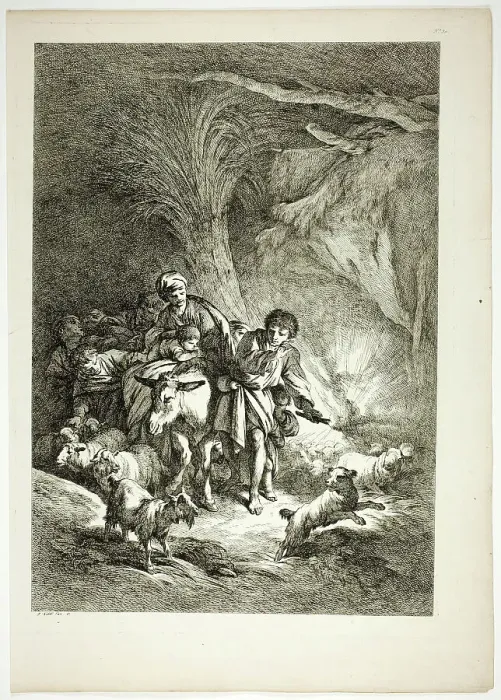 Framed Print : Plate 30 of 38 from Oeuvres de J. B. Huet, 1796–99. Creator: Jean Baptiste Marie Huet Framed Print : Plate 30 of 38 from Oeuvres de J. B. Huet, 1796–99. Creator: Jean Baptiste Marie Huet