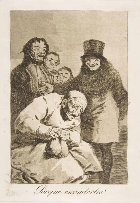 Framed Print : Plate 30 from Los Caprichos : Why hide them? (Porque esconderlos?), 1799 Framed Print : Plate 30 from Los Caprichos : Why hide them? (Porque esconderlos?), 1799