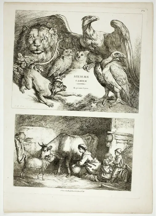 Framed Print : Plate 31 of 38 from Oeuvres de J. B. Huet, 1796–99. Creator: Jean Baptiste Marie Huet Framed Print : Plate 31 of 38 from Oeuvres de J. B. Huet, 1796–99. Creator: Jean Baptiste Marie Huet