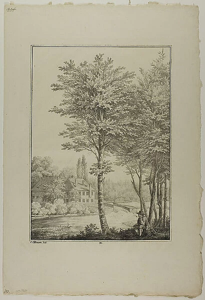 Plate 31 from Blatt Baum und Landschafts Studien, c.1810. Creator: Lorenz Ekemann Alesson
