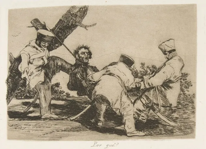 Framed Print : Plate 32 from The Disasters of War (Los Desastres de la Guerra): Why? Framed Print : Plate 32 from The Disasters of War (Los Desastres de la Guerra): Why?
