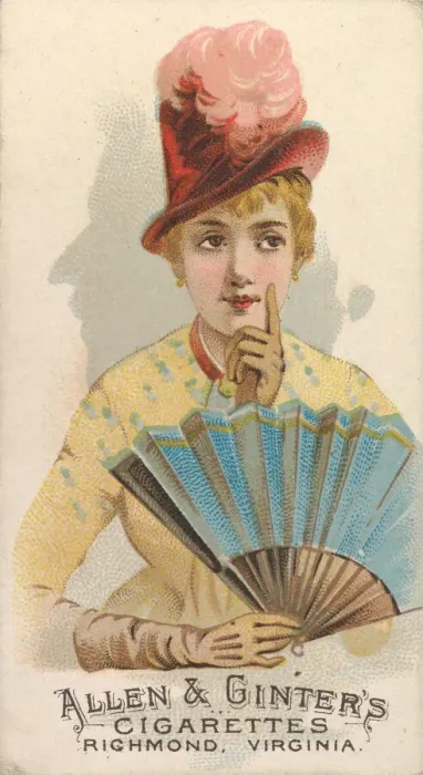 Framed Print : Plate 32, from the Fans of the Period series (N7) for Allen & Framed Print : Plate 32, from the Fans of the Period series (N7) for Allen &