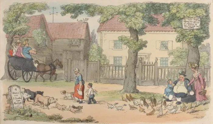 Framed Print : Plate 32, from World in Miniature, 1816. 1816. Creator: Thomas Rowlandson Framed Print : Plate 32, from World in Miniature, 1816. 1816. Creator: Thomas Rowlandson
