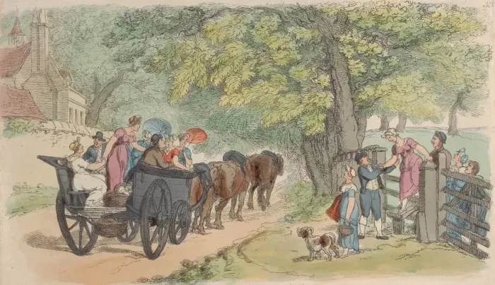 Framed Print : Plate 33, from World in Miniature, 1816. 1816. Creator: Thomas Rowlandson Framed Print : Plate 33, from World in Miniature, 1816. 1816. Creator: Thomas Rowlandson