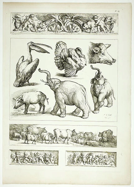 Plate 34 of 38 from Oeuvres de J. B. Huet, 1796–99. Creator: Jean Baptiste Marie Huet