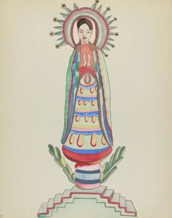 Framed Print : Plate 34: Our Lady of Light: From Portfolio Spanish Colonial Designs of New Mexico, 1934  /  1942. Creator: Unknown